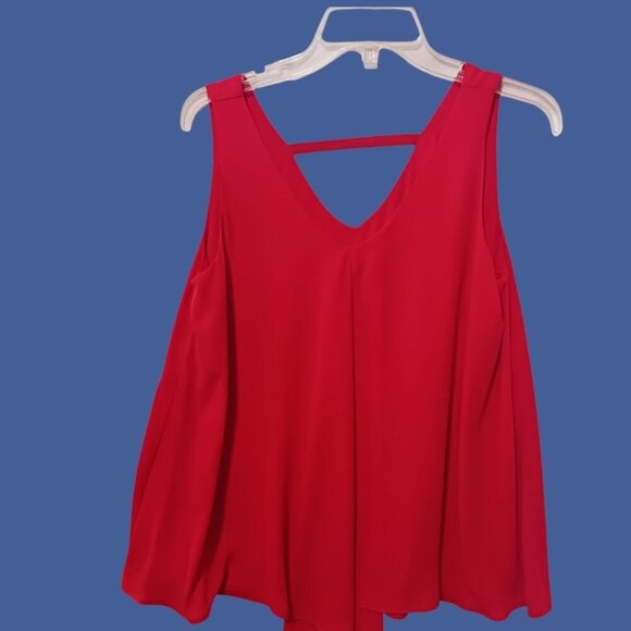 Joseph Ribkoff Red Sleeveless Flared Cami With Back Strap & Flowing Hem Red SZ 8 - Picture 3 of 6